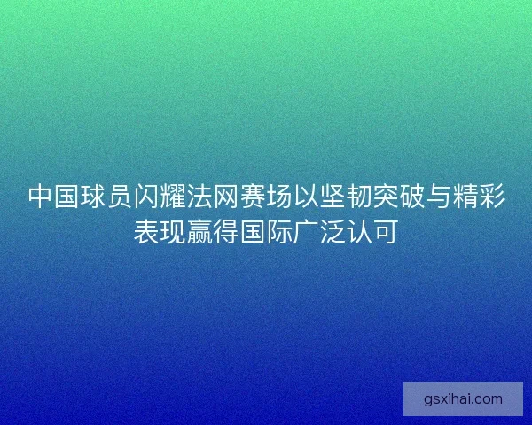 中国球员闪耀法网赛场以坚韧突破与精彩表现赢得国际广泛认可